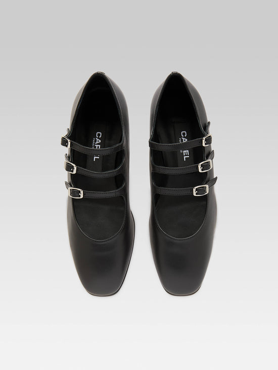 Carel Ariana Ballerines Babies Cuir Noir