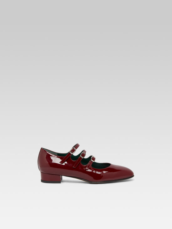 carel Ariana - Ballerines babies cuir verni bordeaux