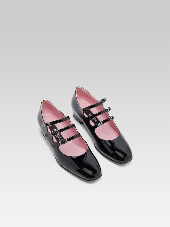 Carel Ariana - Ballerines Babies Cuir Verni Noir