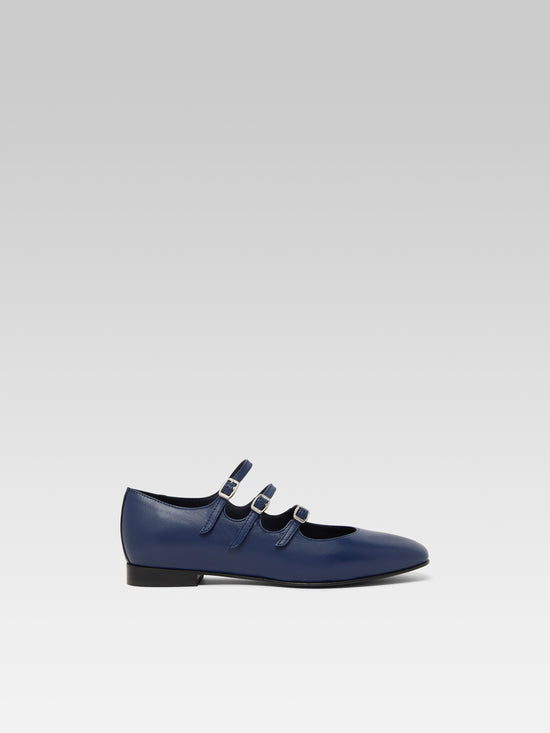 carel Ariana s - Ballerines babies cuir bleu marine