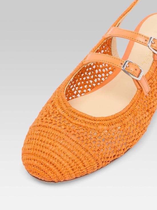 Carel Balma - Babies Slingback Raphia Naturel Orange