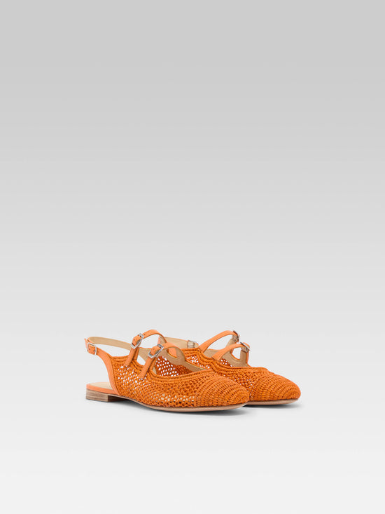 Carel Balma - Babies Slingback Raphia Naturel Orange