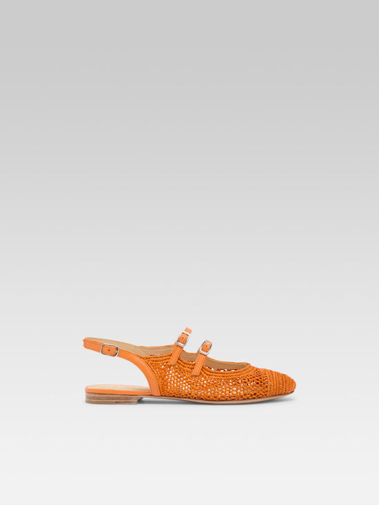 carel Balma - Babies slingback raphia naturel orange