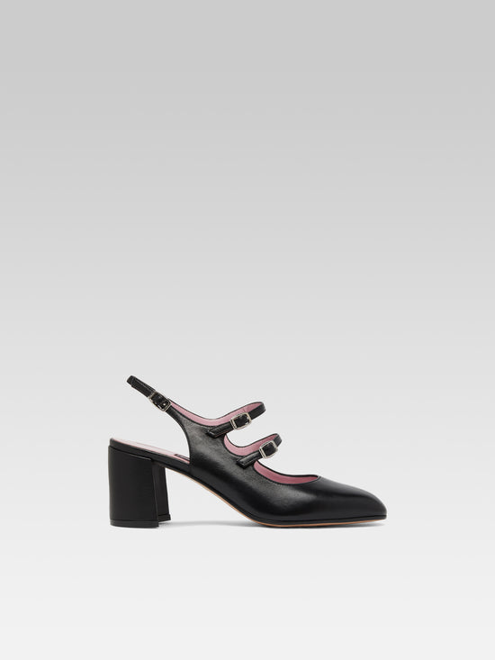 carel Banana - Babies slingback cuir noir