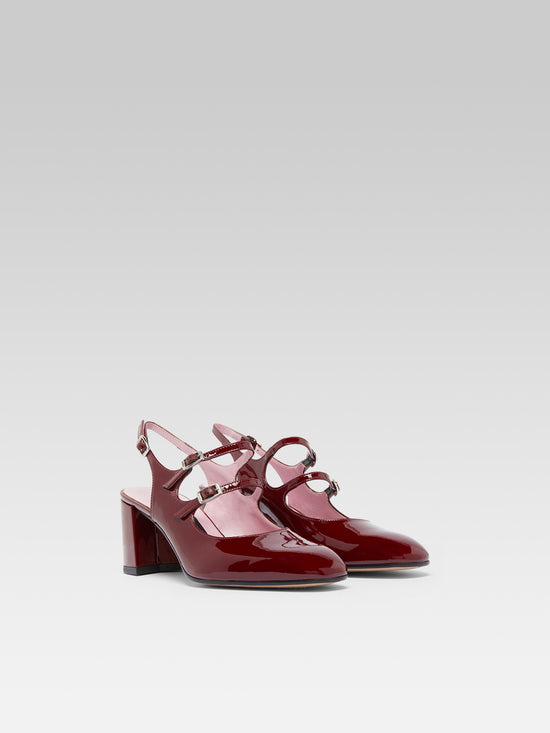 Carel Banana - Babies Slingback Cuir Verni Bordeaux