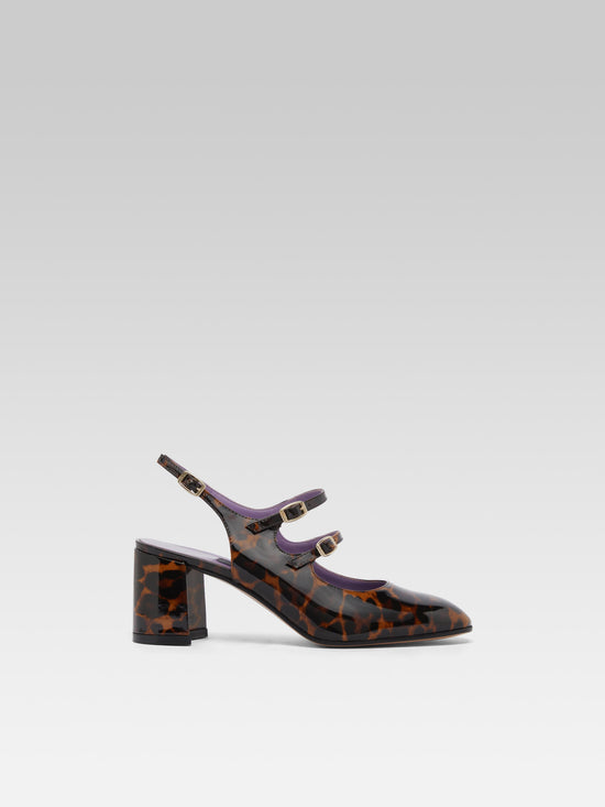 carel Banana - Babies slingback cuir verni léopard