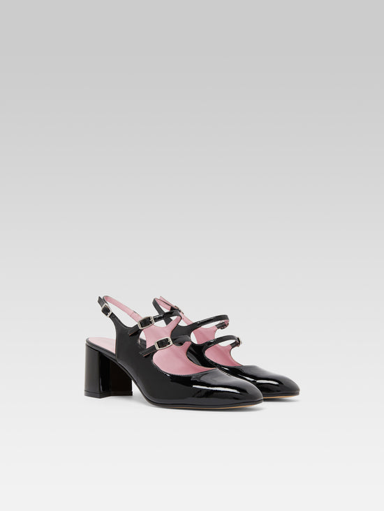 Carel Banana - Babies Slingback Cuir Verni Noir