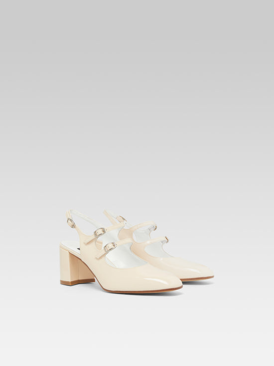 Carel Banana - Babies Slingback Cuir Verni Nude