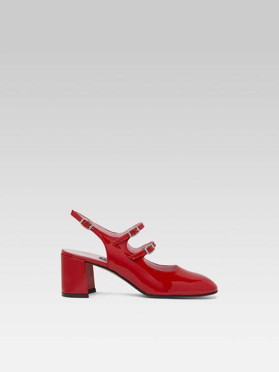 carel Banana - Babies slingback cuir verni rouge