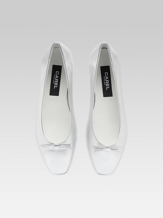 Carel Bella - Ballerines Cuir Argent