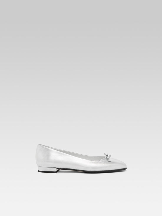 carel Bella - Ballerines cuir argent
