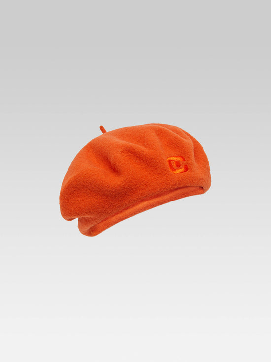 carel Béret laine citrouille logo C