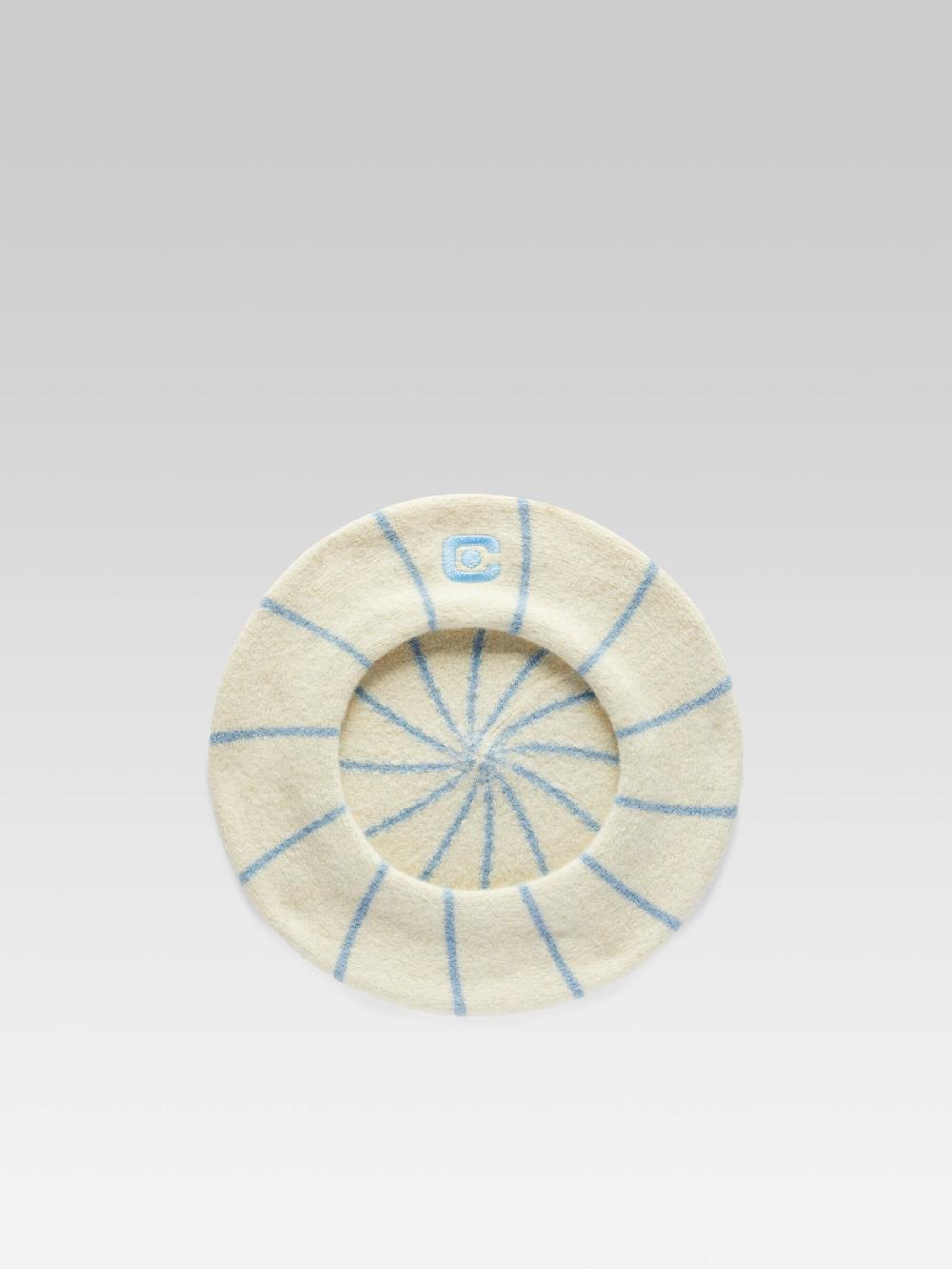 Carel Béret Laine Marinière écru Et Bleu