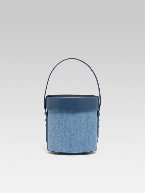 Carel Bibi - Sac Seau Tissu Jean Et Cuir Bleu