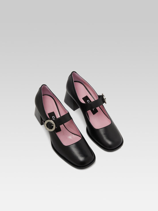 Carel Carmen - Escarpins Babies Cuir Noir