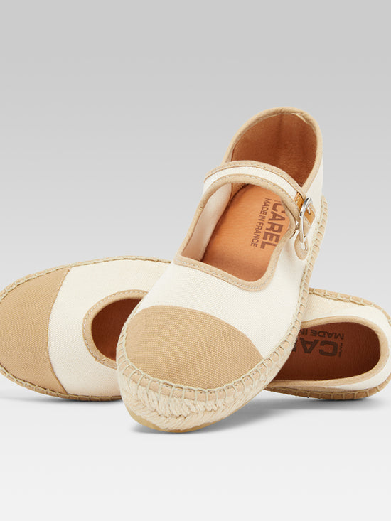 Carel Colza - Espadrilles Babies Toile Bi-beige