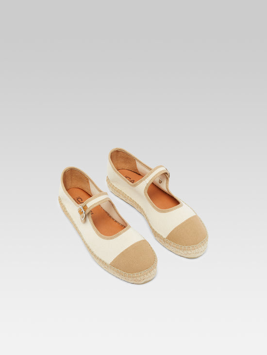 Carel Colza - Espadrilles Babies Toile Bi-beige