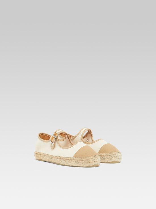 Carel Colza - Espadrilles Babies Toile Bi-beige