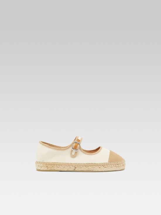 carel Colza - Espadrilles babies toile bi-beige