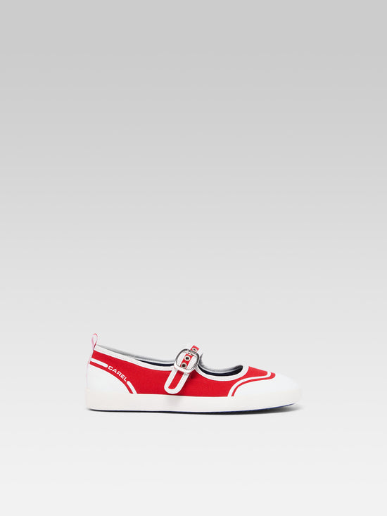 carel Costa - Tennis à brides toile rouge recyclée carel Costa - Tennis à brides toile rouge recyclée