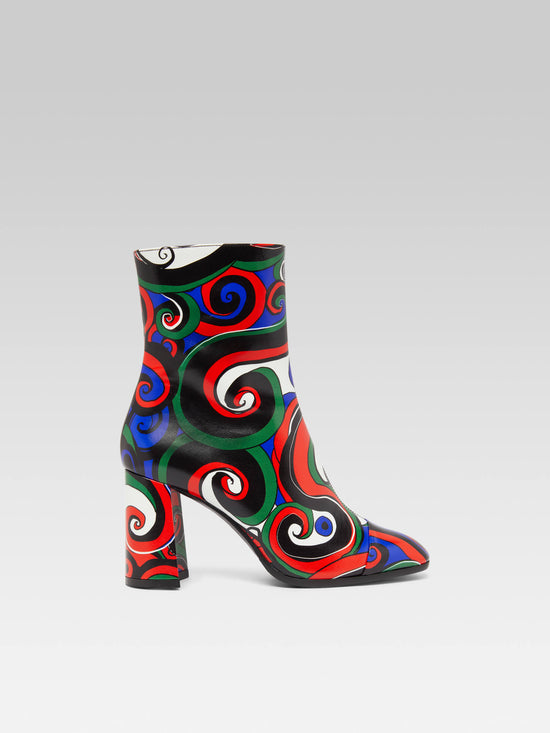 carel Donna - Bottines cuir imprimé multicolore