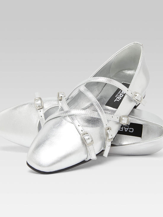Carel Eloise - Ballerines Cuir Argent