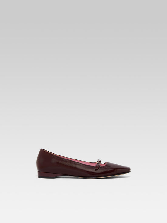 carel Emilie - Ballerines cuir naplack bordeaux