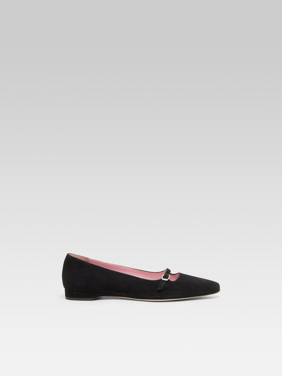 carel Emilie - Ballerines cuir velours noir
