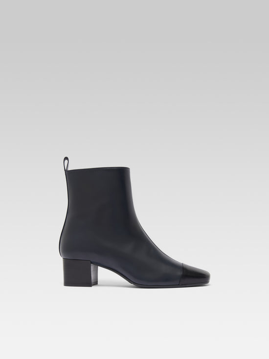 carel Estime - Bottines cuir bleu et noir
