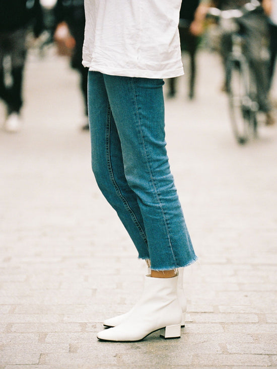 Carel Estime - Bottines Cuir Et Cuir Verni Blanc