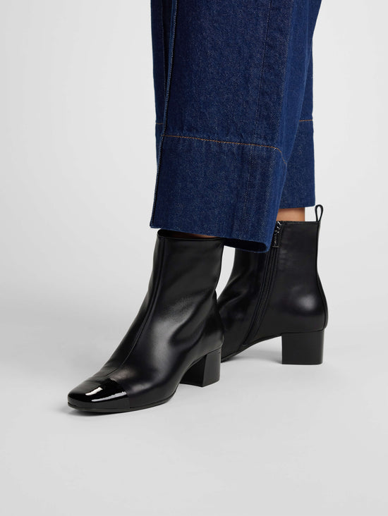 Carel Estime - Bottines Cuir Et Verni Noir