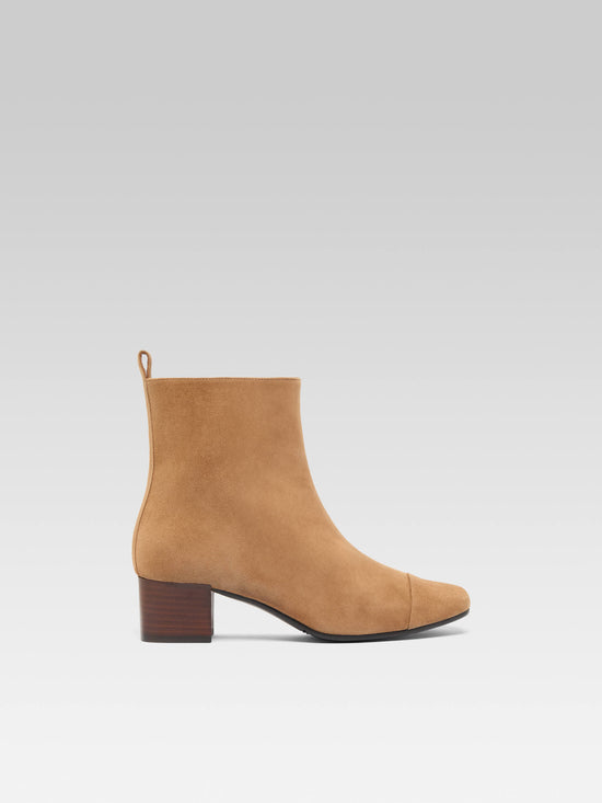 carel Estime - Bottines cuir velours noisette