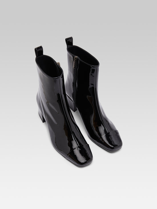 Carel Estime - Bottines Cuir Verni Noir