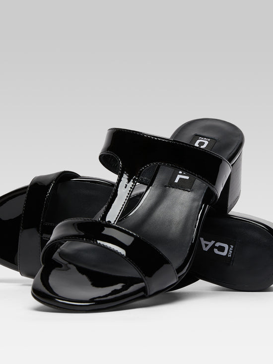 Carel Isis - Mules Cuir Verni Noir