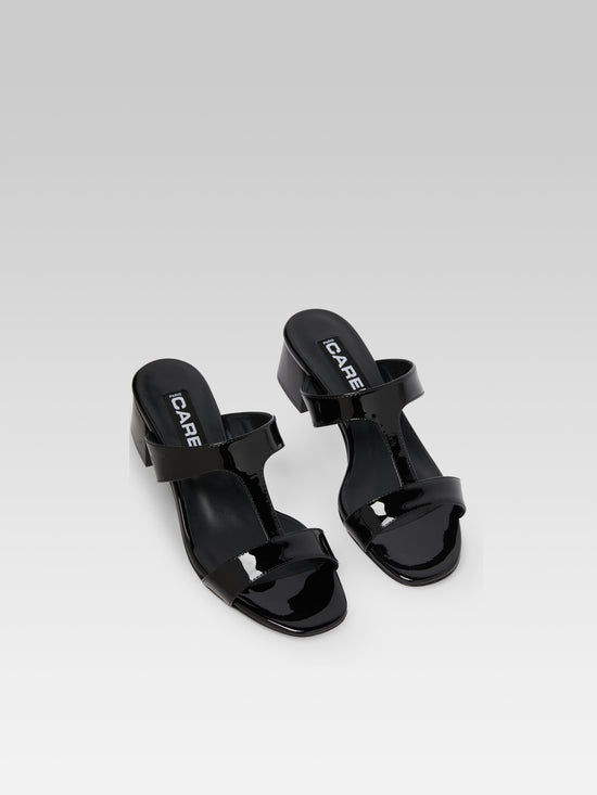 Carel Isis - Mules Cuir Verni Noir