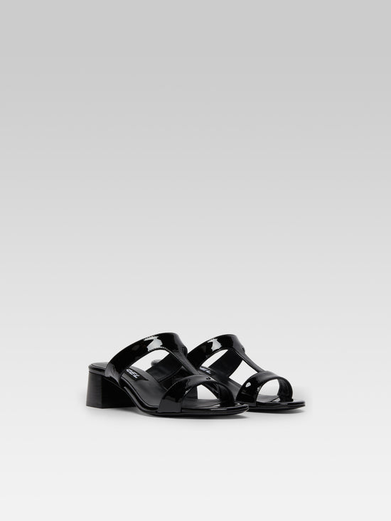 Carel Isis - Mules Cuir Verni Noir
