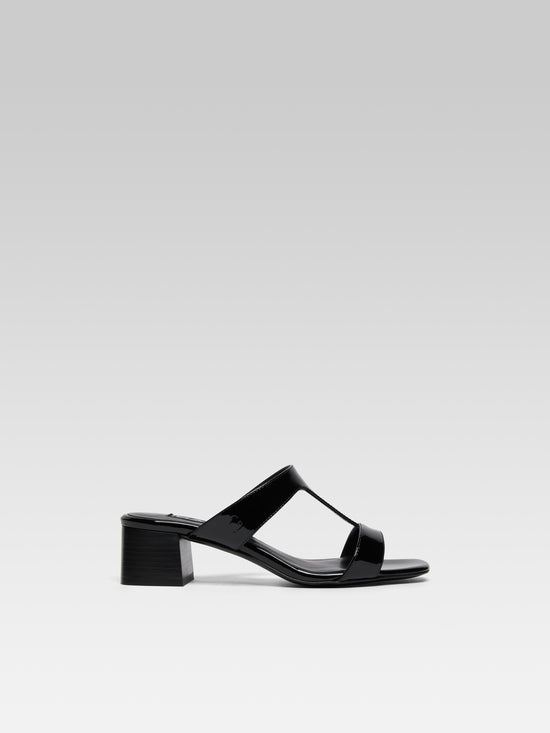 carel Isis - Mules cuir verni noir