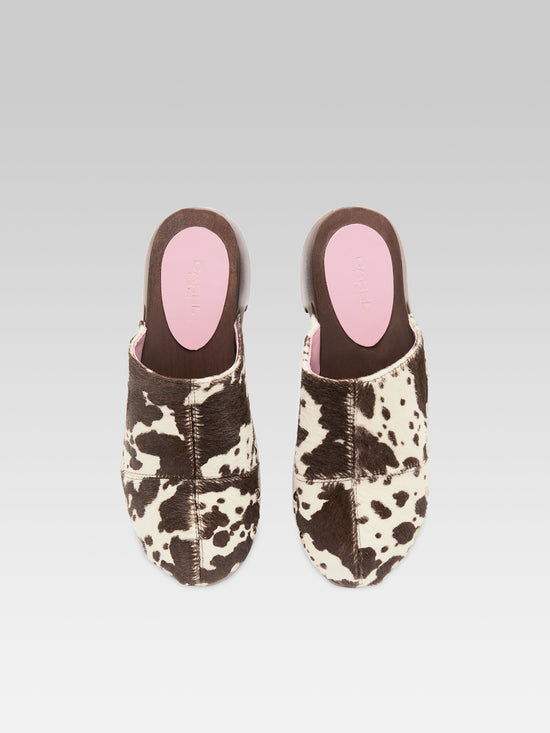 Carel Ivy - Sabot Cuir Pony Imprimé Vache