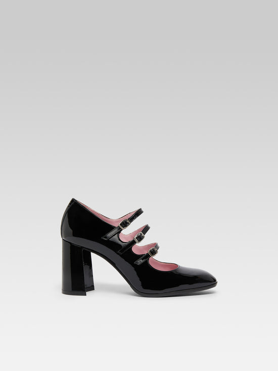 carel Keel - Escarpins babies cuir verni noir