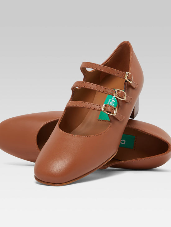 Carel Kina - Babies Cuir Upcyclé Camel