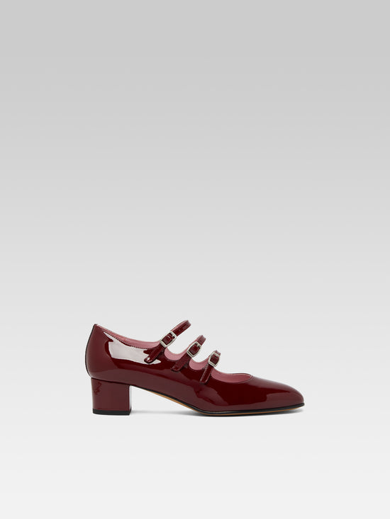 carel Kina - Escarpins babies cuir verni bordeaux