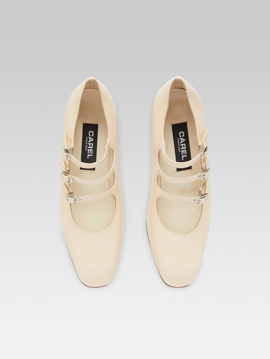 Carel KINA Escarpins Babies Cuir Verni Nude