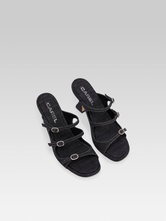 Carel Kitty - Mules Tissu Jean Brut