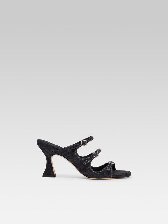 carel Kitty - Mules tissu jean brut