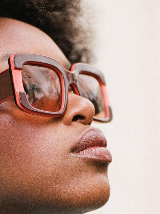 carel LA CAREL Lunettes de soleil acétate bordeaux