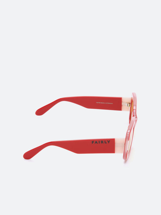 Carel LA CAREL Lunettes De Soleil Acétate Rouge