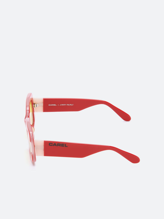 Carel LA CAREL Lunettes De Soleil Acétate Rouge