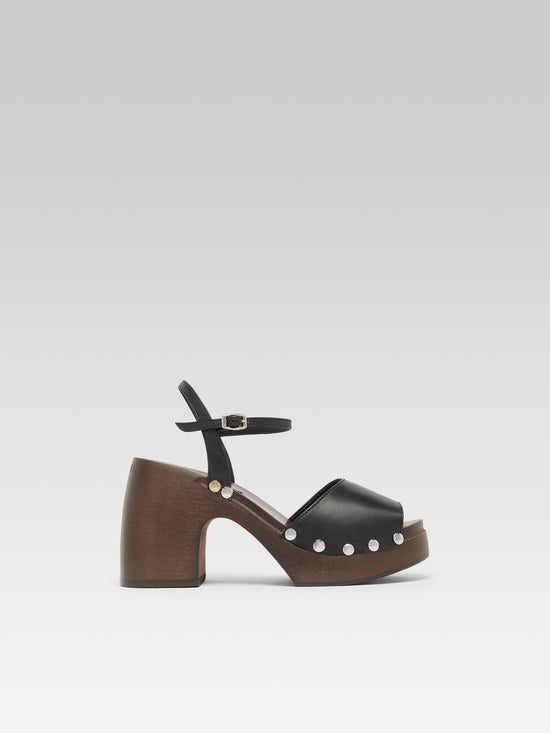 carel Laly - Sabots cuir noir