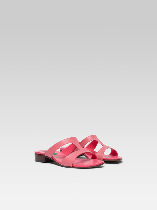 Carel Leia - Mules Cuir Rose Upcyclé