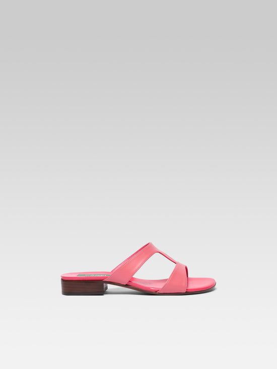 carel Leia - Mules cuir rose upcyclé carel Leia - Mules cuir rose upcyclé